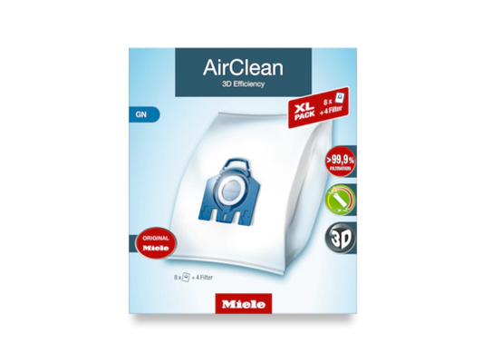 Miele Airclean 3D Efficiency GN Bags (8 bags 4 filters)