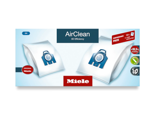 Miele Gn Bags Performance Pack (16 Bags 1 Heap Airclean Filter)