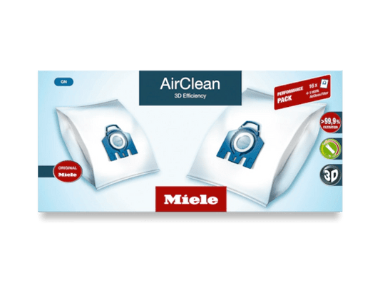 Miele Gn Bags Performance Pack (16 Bags 1 Heap Airclean Filter) - Vacuum Doctor