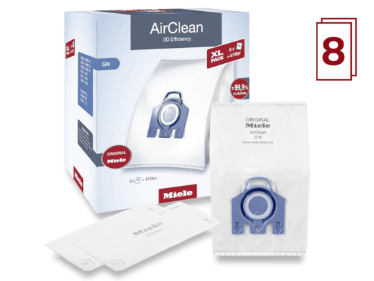 Miele Airclean 3D Efficiency GN Bags (8 bags 4 filters) - Vacuum Doctor