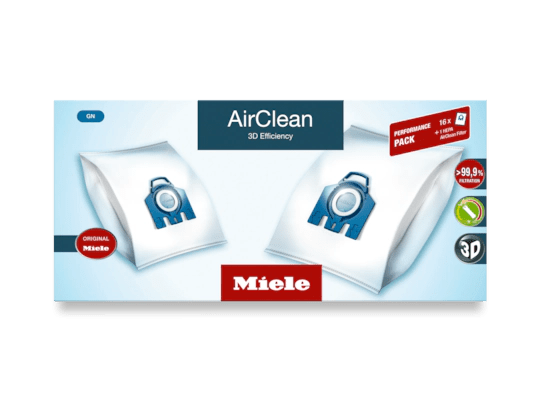 Miele Gn Bags Performance Pack (16 Bags 1 Heap Airclean Filter) - Vacuum Doctor