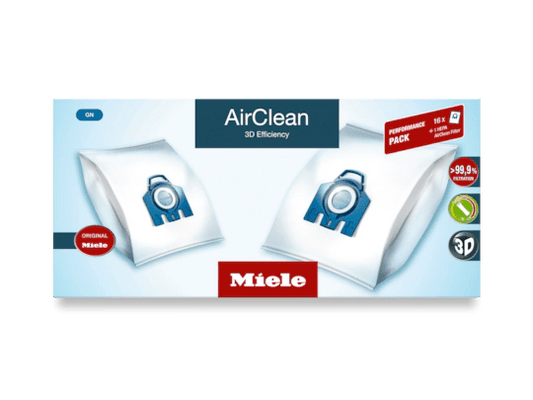 Miele Gn Bags Performance Pack (16 Bags 1 Heap Airclean Filter) - Vacuum Doctor